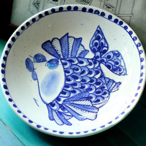 常简称青花是中国瓷器的主流品种之一 儿童画小画家班《青花瓷盘》