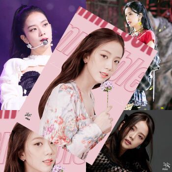金智秀海报blackpink成员jisoo高清签名海报宿舍墙纸墙贴明信片 高清