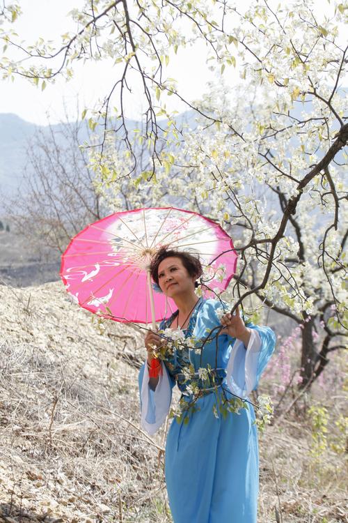 桃花美,梨花开,梨花树下古装篇