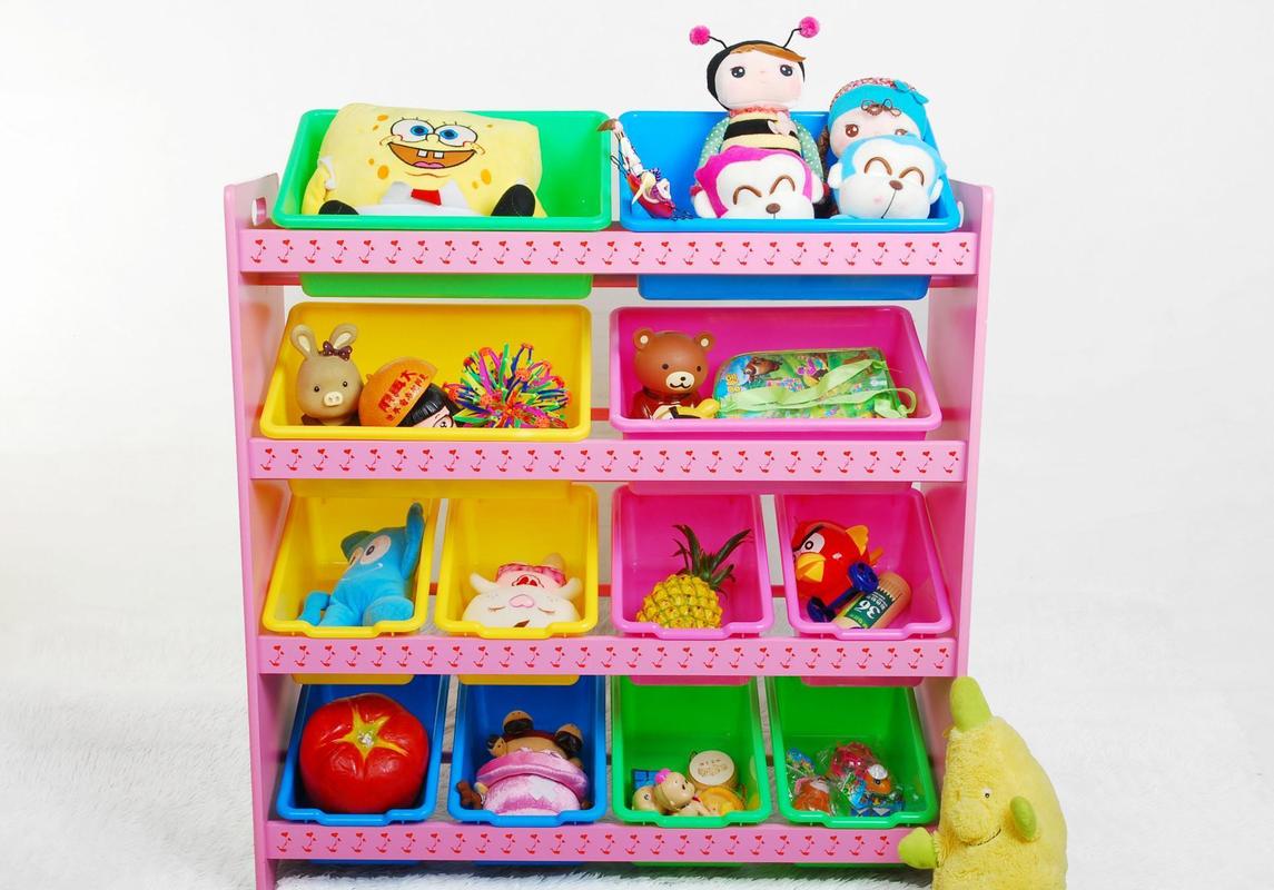 酷迪新款卡通玩具架幼儿园置物架儿童玩具收纳架玩具整理架储物架