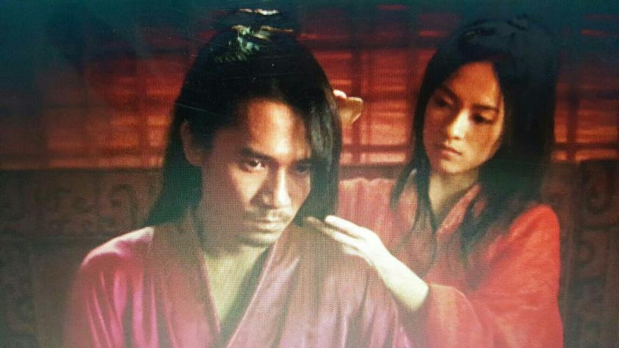 梁朝伟演的古装电影,穿着红衣在竹帘外发生说我不爱你