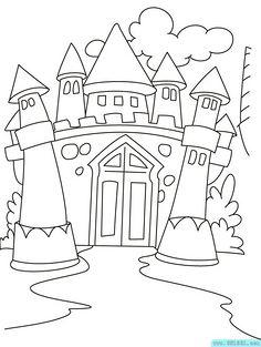 简笔画城堡-花瓣网|陪你做生活的设计师 | 风景场景简