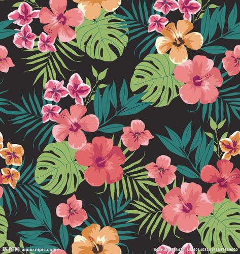 花草 植物图案矢量图_图案设计_花纹花边.