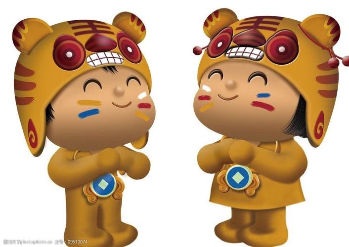 可爱新年老虎图片