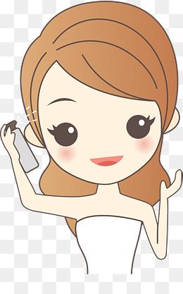 卡通洗发女孩