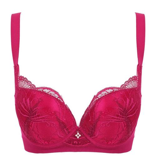 依曼丽轻薄透气织筒布面料女士调整型蕾丝文胸视频