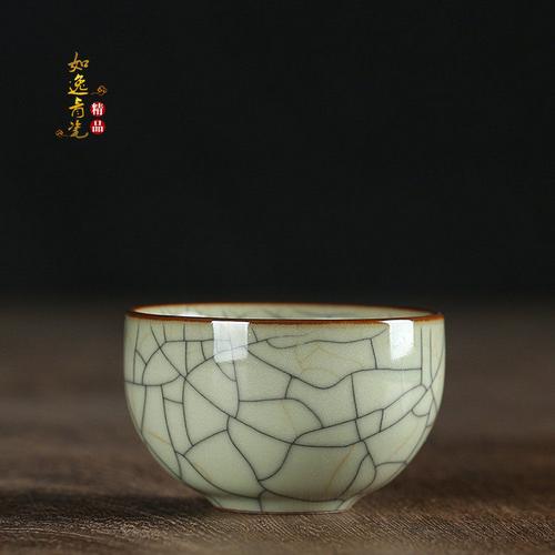 手工传世青瓷王文哥窑龙泉窑龙泉品茗杯