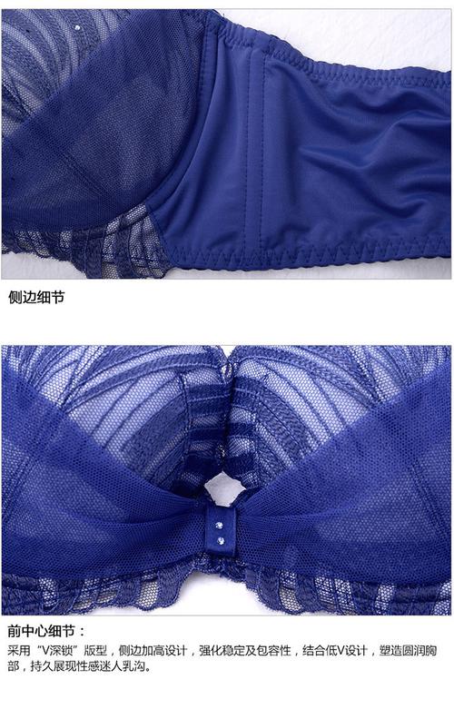华歌尔wacoal v深锁圆润乳沟宽侧收内衣文胸 wb3198 蓝色 80d