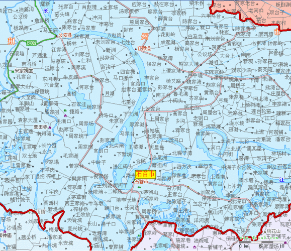 石首市交通地图全图,石首市交通地图高清版下载 - .