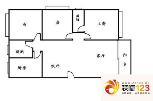 昌盛小区户型图3室2厅户型图 3室 .