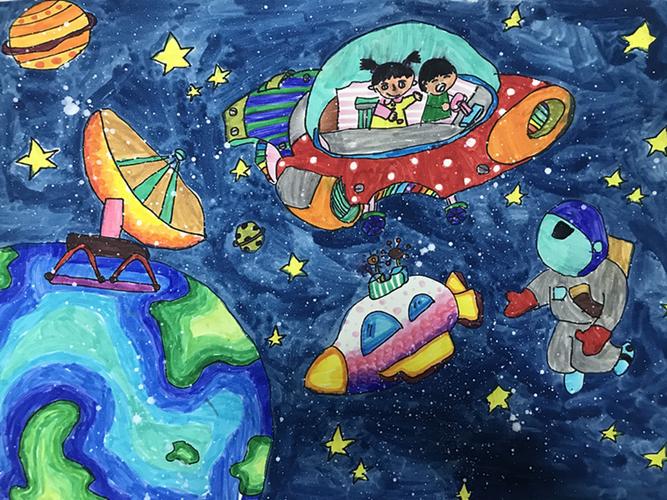 桥宝童心绘未来---洒金桥小学36届科创大赛科幻画优秀