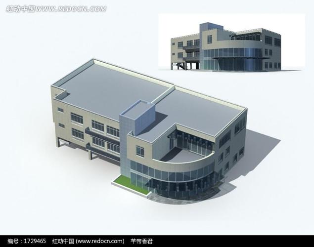圆形公共建筑设计体育馆3d立体模型