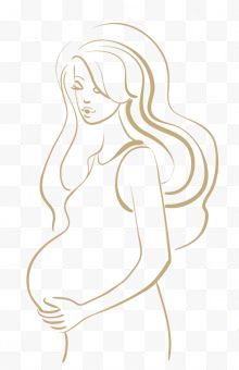 怀孕的妈妈手绘