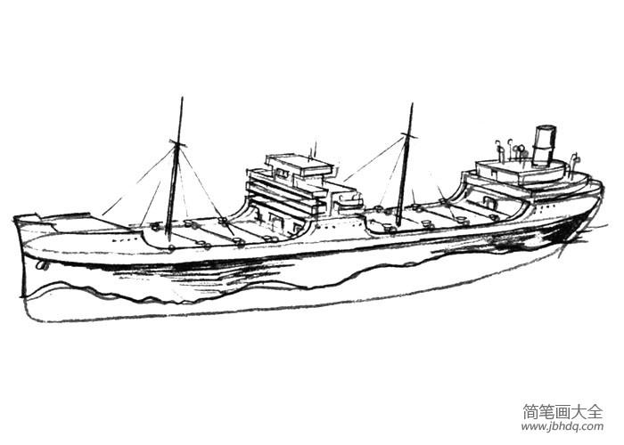 轮船就简笔画步骤