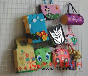 椒江中心幼:"创意环保袋"亲子小制作活动