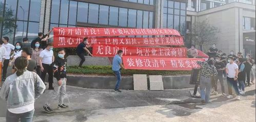 温州多弗奥邸首盘匆忙交付质量触目惊心业主现场拉横幅
