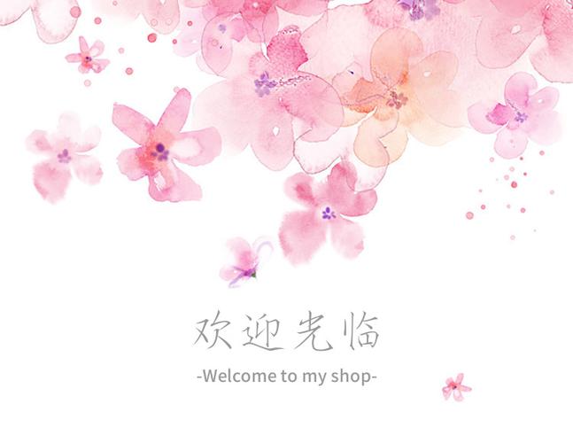 美丽的粉色手绘花朵淘宝手机端店招图片背景素材尺寸750×580px ?