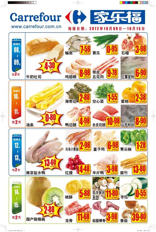 合肥家乐福最新促销海报 周二疯狂抢购限时特惠
