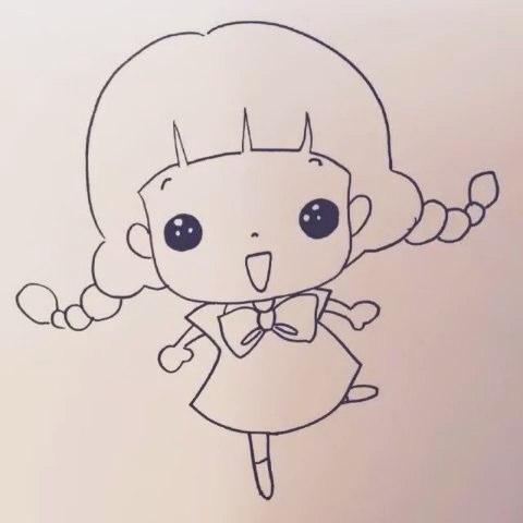 人物简笔画  正文     女孩的简笔画可爱又漂亮二简笔漂亮的小女孩简