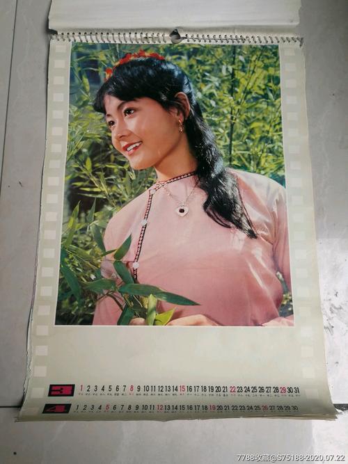 1981年明星挂历,影星挂历,陈冲,吴海燕,娜仁花等双月挂历6张全