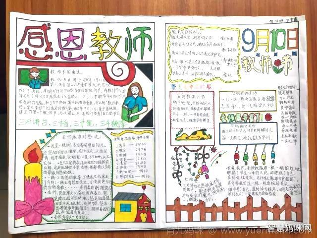 感恩教师节手抄报图片