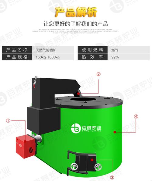 百慕全自动天然气燃油液化气熔铝炉化锌铝锡小型工业锅炉