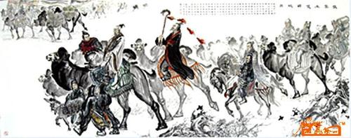 名家 王作宝 国画 - 重大历史题材组画之一:张骞出使西域图