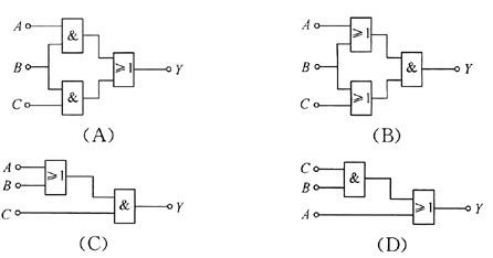 下列逻辑电路图中,能实现y=ab bc逻辑功能的电路图是