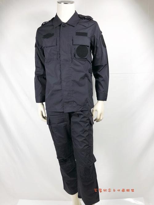 陕西龙威夏季藏蓝色长袖训练服男女工装服作训服