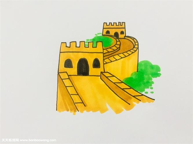 长城怎么涂色好看