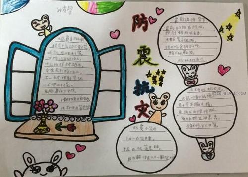 汶川地震灾后重建手抄报 地震手抄报