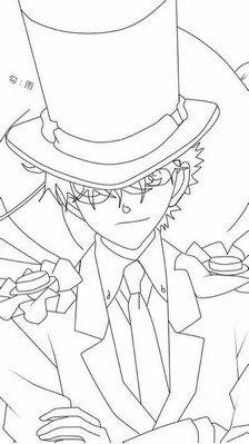 怪盗基德简笔画涂色视频