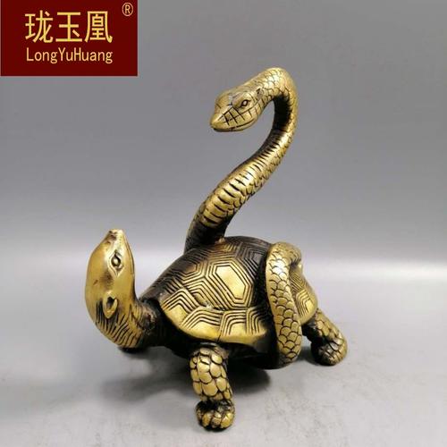 玄武龟蛇神兽金生龙风水摆件北方四神创意家居装饰品
