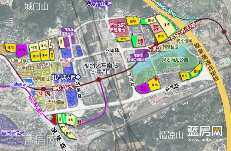 涉1045亩福州南站片区规划公示拟建大片住宅学校