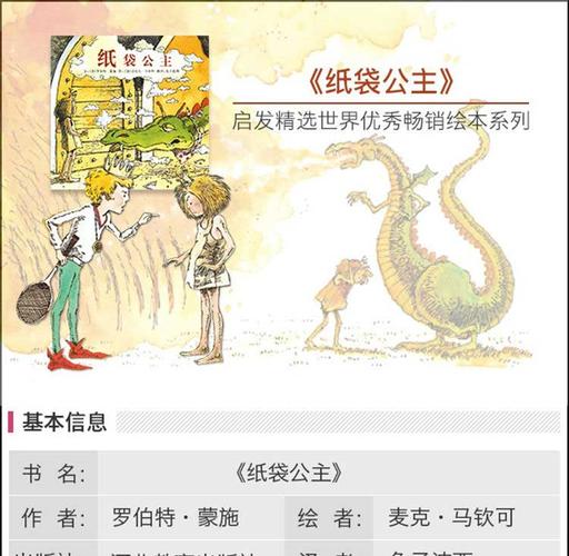 【硬壳精装】纸袋公主 启发绘本 3-6岁儿童绘本故事书