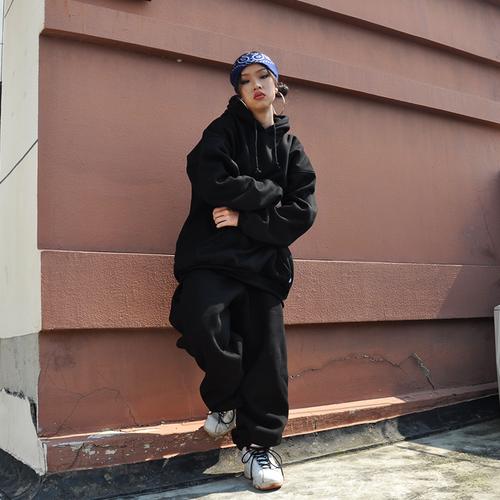 匪帮gangs绒裤西海岸chicano街头hiphop宽松加绒运动休闲裤