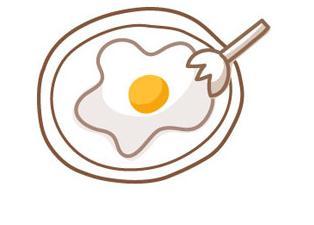 鸡蛋荷包蛋的简笔画