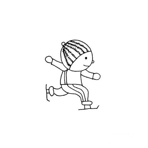 人物滑冰的动作画法