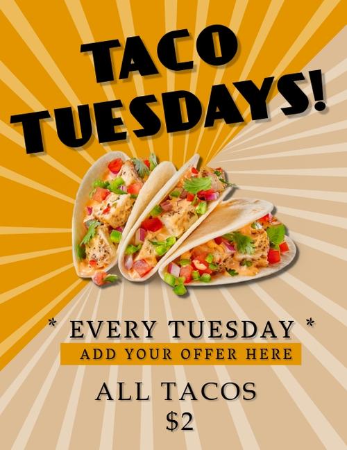 taco tuesday flyer template