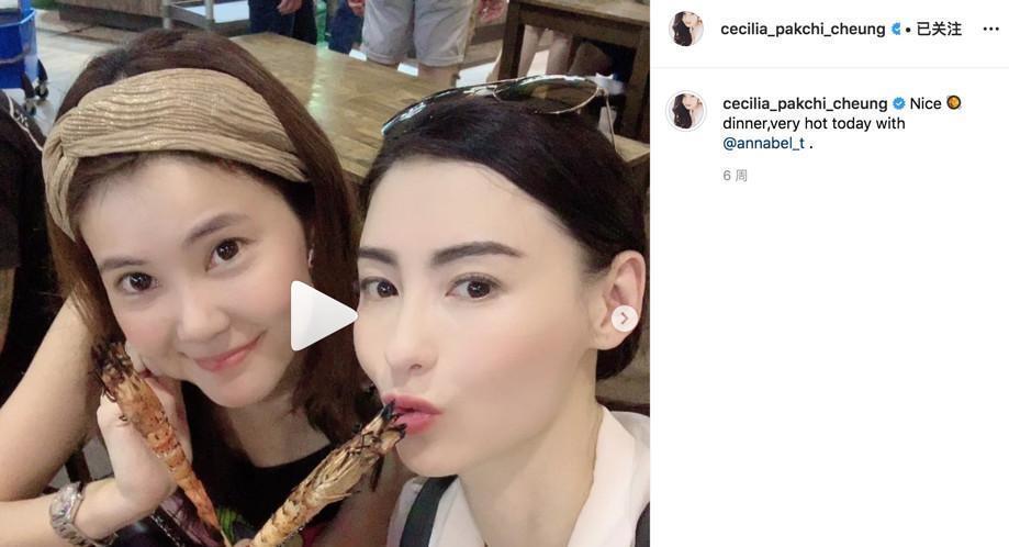 可见张柏芝不但吃过肉,而且很爱吃肉.