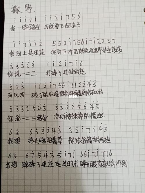 卡林巴琴 撒野琴谱_琴谱_歌词_卡林巴琴_娱乐_音乐