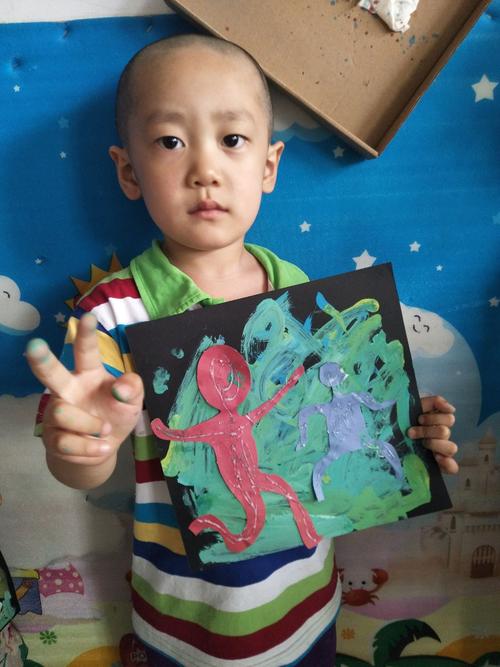 小一班美术作品:《奥林匹克》水粉画!每位宝宝都棒棒哒!