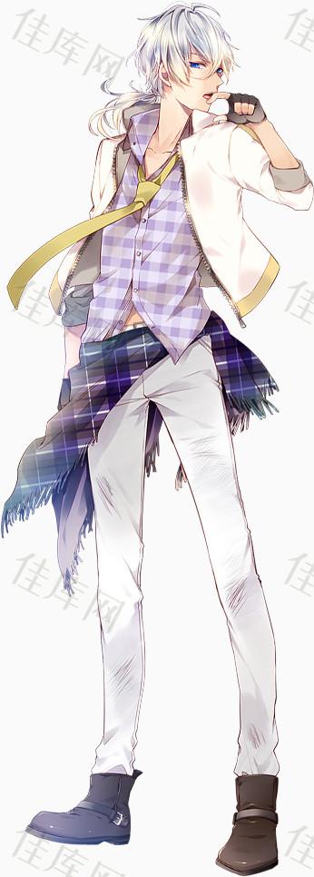 卡通人物动漫男孩帅气素材png