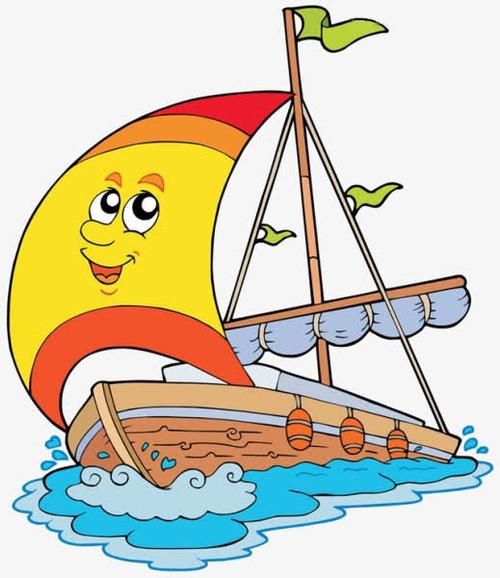 卡通船素材