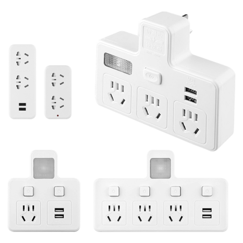 转换插头插排插线板竖向创意 usb 家用转换器插座一转二三四多功能
