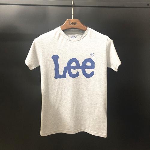 lee专柜正品t恤 男士印花logo浅灰色短袖t恤2019新款l14141q39s9