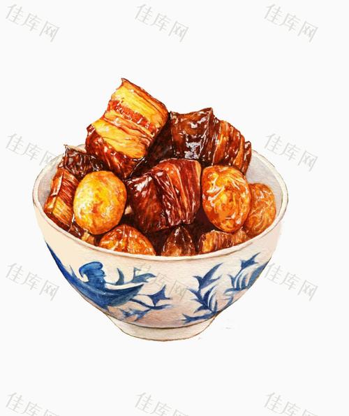 美味红烧肉_卡通手绘_960*1143px_编号5831974_png