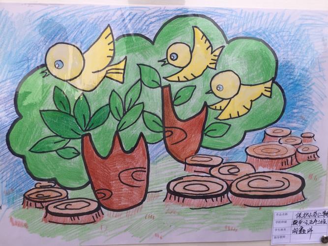 保护鸟类 关爱野生动物 维护生态环境"爱鸟护鸟"绘画大赛