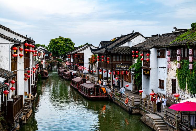 苏州七里山塘景色山塘街山塘河