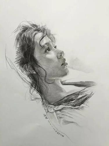一组美女素描刷爆朋友圈